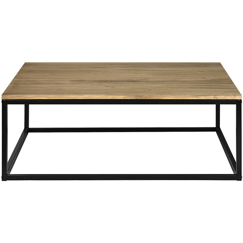 Mesa Auxiliar Serie Kariba En Color Madera Y Negro 46x80x80cm Leroy Merlin  | zviz.co.il