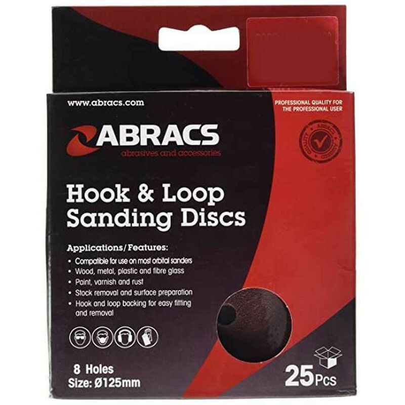 Various Grits Silverline Hook & Loop Sanding Discs Punched 125mm Pack of 10 