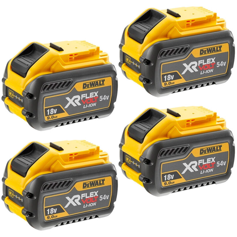 DeWalt DCB547 XR 9.0ah Flexvolt 18 54v Battery 4 Pack