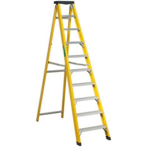 Sealey Fibreglass Step Ladder 9-Tread EN 131
