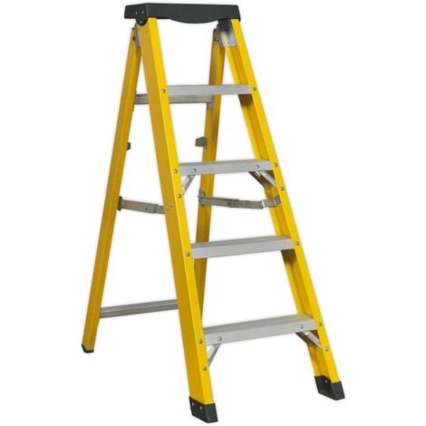 Sealey FSL5 Fibreglass Step Ladder 4-Tread EN 131