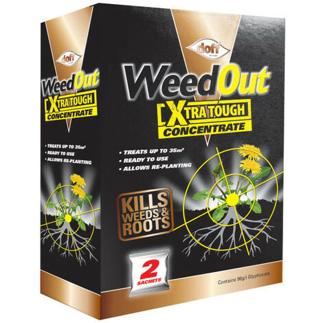 DOFF DOFFFC002DOF WeedOut Xtra Tough Weedkiller Concentrate 2 x Sachets