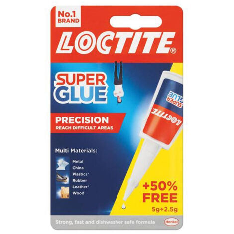 Loctite LOCSGL5GAVNR Super Glue Liquid Precision Bottle 5g 50% Free