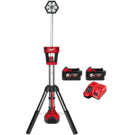 Milwaukee M18 SAL 502B 18V Cordless LED Stand Light with 2x 5.0Ah