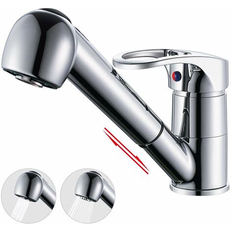 Douchette evier cuisine robinet mitigeur dore pivotant à 360° robinetterie  deux jets avec douchette flexible[614] - Cdiscount Bricolage