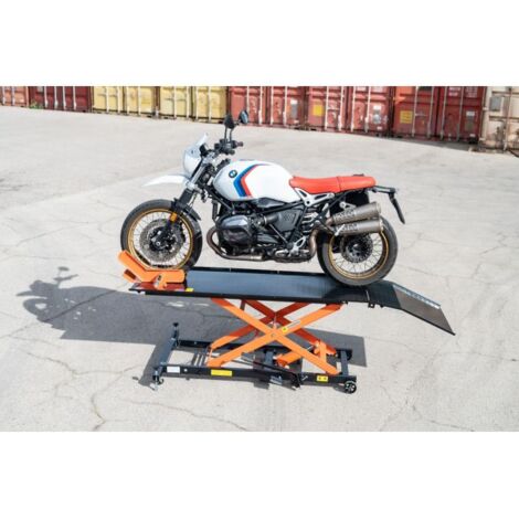 Sollevatore Idraulico Per Moto JBM, Portata 500kg, Alza Da 9.5 A 40cm, Base 45x15cm