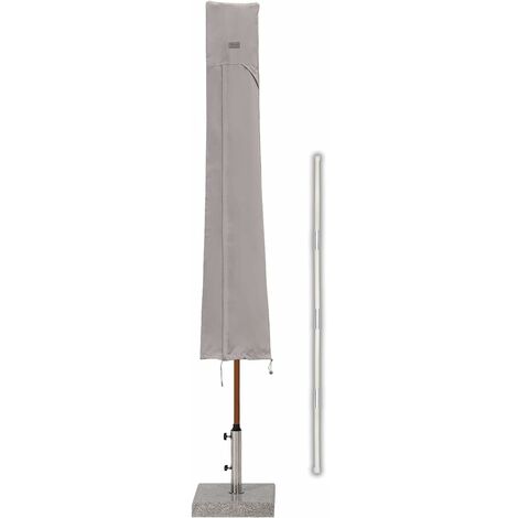 Sekey Housse de Protection pour Parasol,(résistante aux UV et à la poussière et à l'eau, résistante aux intempéries, résistante aux déchirures),Gris Clair, 190cm