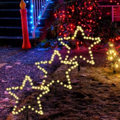 Étoile Lumineuses sur Piquet Éclairage LED Décoration Noël