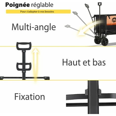 Sekey Chariot De Jardin Xxl Pliable Charrette De Transport Dext Rieur