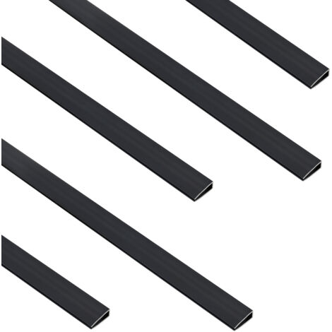Sekey – Lot de 5 profilés de finition PVC pour brise-vue – Longueur 1 m – Résistant aux intempéries et UV – Finition nette et soignée – Couleur anthracite