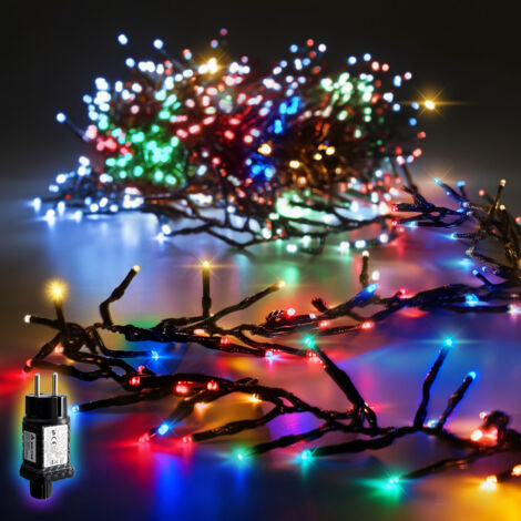 Guirlande lumineuse LED, guirlande LED multicolore, 10 m, 1000 LED, 8 modes d'éclairage et fonction mémoire, guirlande lumineuse pour sapin de Noël (1/2)