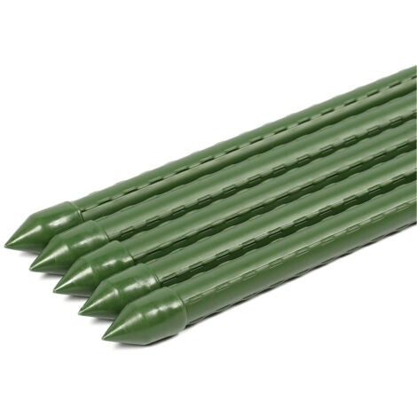 Sekey Tuteurs à tomates spirale en acier plastifié – lot de 5 – hauteur 75 cm – Ø 8 mm – vert