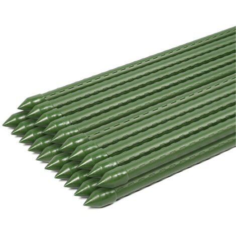Sekey Tuteurs à tomates spirale en acier plastifié – lot de 20 – hauteur 60 cm – Ø 8 mm – vert