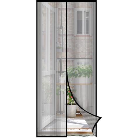 Sekey – Moustiquaire magnétique pour porte 220 x 110 cm – Rideau anti-insectes en polyester – Résistant aux griffures de chats – Installation sans perçage