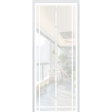 Sekey – Moustiquaire magnétique pour porte – Rideau anti-insectes découpable 230 x 160 cm – Installation sans outils – Bandes magnétiques renforcées