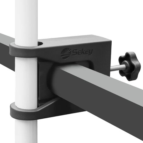 Sekey – Support de parasol pour balcon – Fixation sur garde-corps – Compatible avec parasols 1,6 à 2,7 m – Plastique nylon résistant