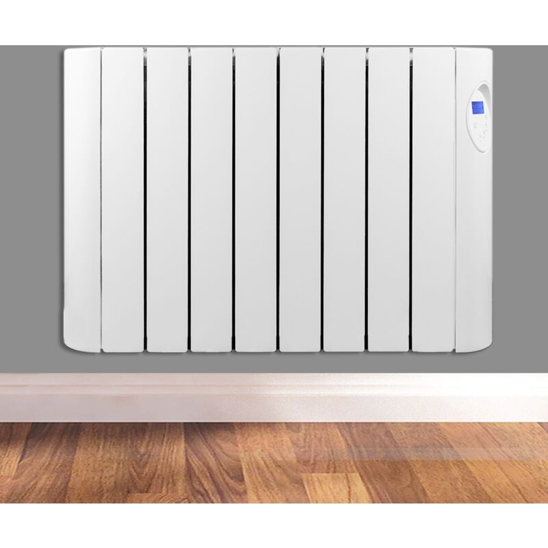 Futura 1500W Oil Filled Electric Radiator Panel Heater 24/7 Day Timer Lot  20 Wall Mounted Low Energy Retention Heater
