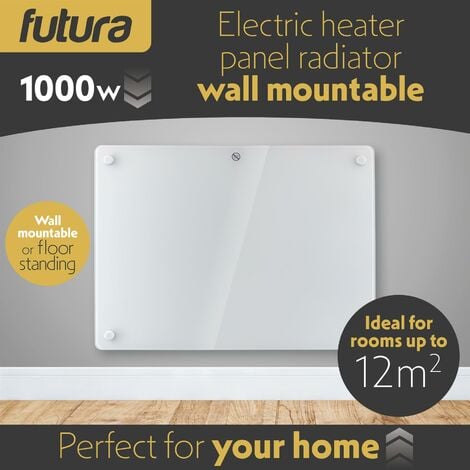 Futura Electric Panel Heater 1000W Radiator Wall Mounted or Freestanding