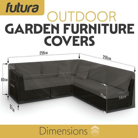 Futura Weatherproof Furniture Cover 255x255x80cm V Shaped Outdoor Garden Furniture Cover