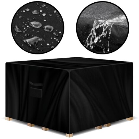 Gracious Gardens Waterproof Outdoor Patio Furniture Cover UV Resistant Heavy Duty Oxford Fabric - Square - 200 x 200 x 90cm