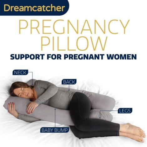 Dreamcatcher Pregnancy Pillow Micro Fleece Maternity Nursing Cushion Grey