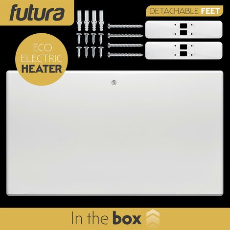 Futura Eco Electric Panel Heater 1500W Bathroom Safe Setback Timer Wall Mounted Lot 20 Low Energy Electric Heater