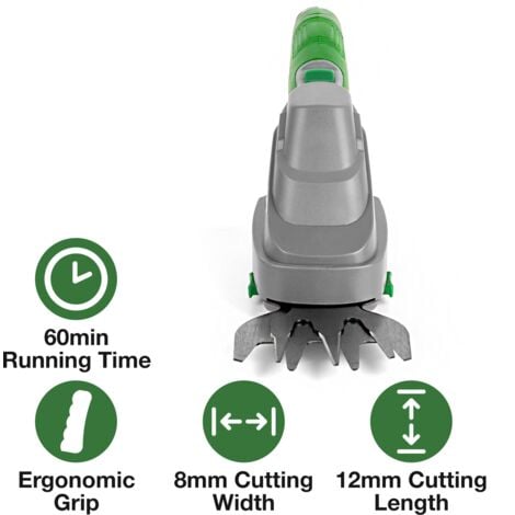 Gracious Gardens 2 IN 1 3.6V Cordless Electric Hedge Trimmer Built in Lithium Ion Battery