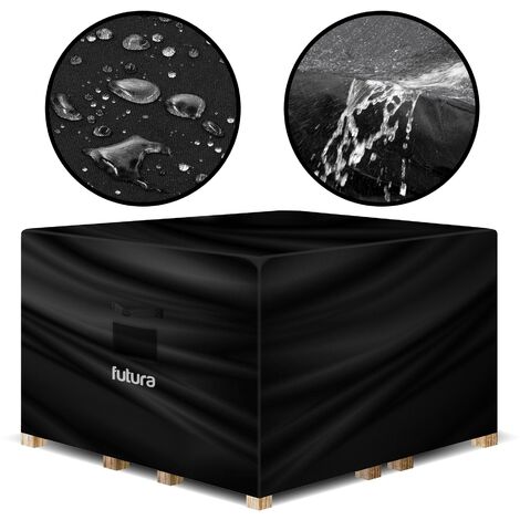 Futura Garden Furniture Covers Waterproof 200x160x70cm Extra Heavy Duty PVC Lined Air Vents UV Protection Rip Resistant