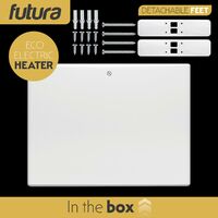 Futura 1000W Eco Panel Heater Bathroom Safe Setback Timer Wall Mounted Lot 20 Low Energy Electric Heater