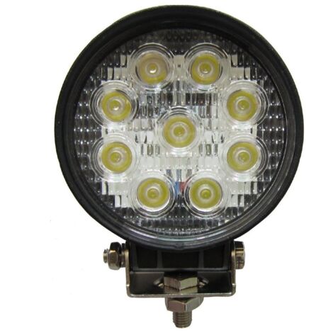 Faro 27W Rotondo Faretto Led Da Lavoro 9 Led Da 3W Di Profondità Auto Barca (1/4)