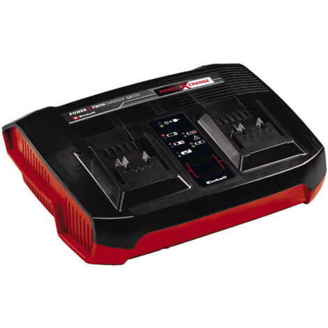 Original Einhell Starter Kit 2 x 4,0 Ah Power X-Change et Twincharger  (Li-Ion, 18 V, 2 batteries 4,0 Ah et chargeur double rapide, compatible  avec tous les appareils Power X-Change) : : Bricolage