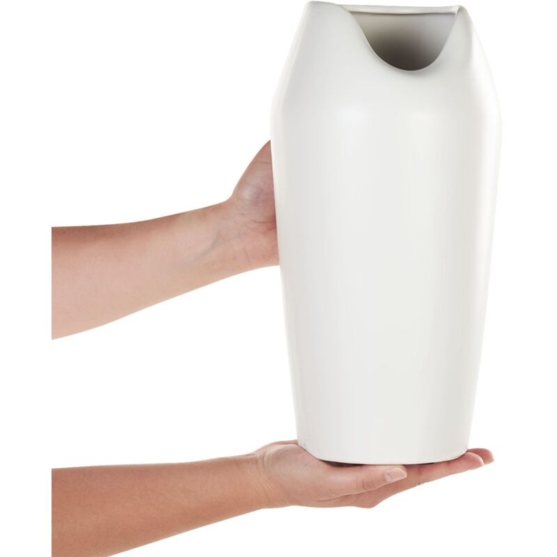 Gres porcellanato Vaso da fiori 28 cm Bianco Nero ESCOLAR