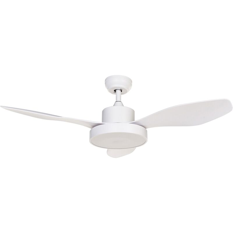 HOMCOM Ventilatore da Soffitto con Luce LED a 3 Modalità con Telecomando, 6  Velocità, Φ132x40cm