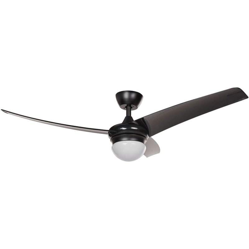 Ventilatore da soffitto in metallo nero luce telecomando 6 velocità 3  temperature 36 cm Jiboa