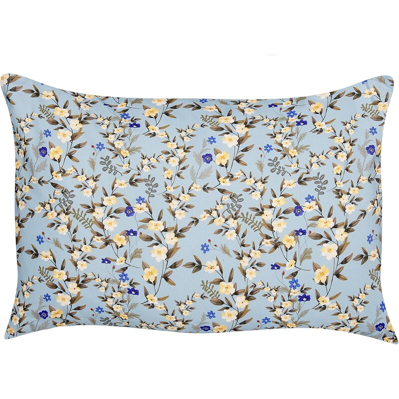 Cuscino rettangolare floreale - Blu