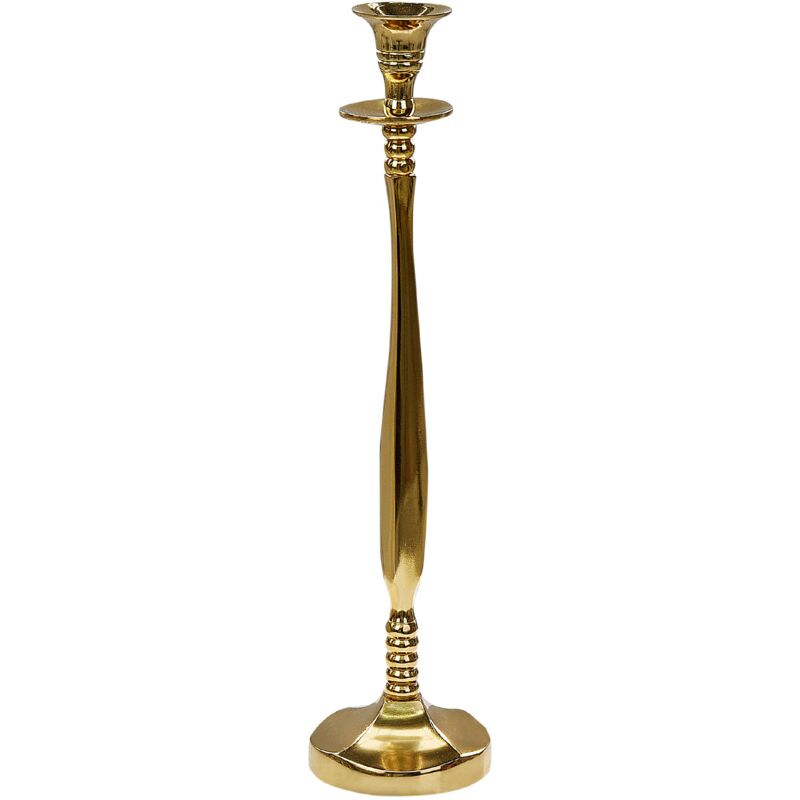 Portacandele in metallo oro 5 candele Candelabro moderno glamour Beliani