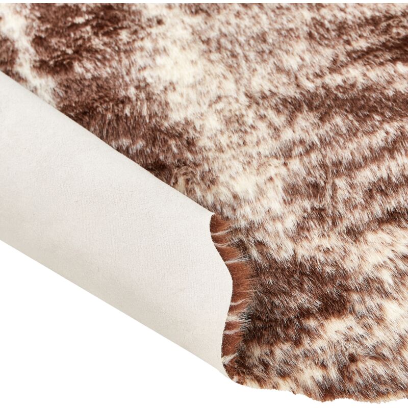 Tappeto Stampa Pelle Di Mucca Finto - 135x140 Cm In Ecopelle Per Casa - Foto 4