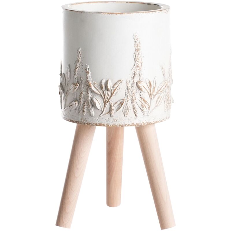 Soyizom Vaso In Metallo Zincato Vintage – Secchio Per Fiori Con Manici, Stile Rustico, Per Interni/Esterni, Alto 22 Cm