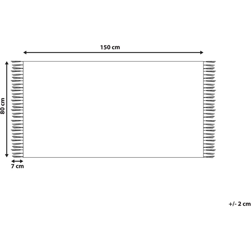 Beliani Tappeto multicolore scuro in cotone con fronde 160 x 230 cm Danca 
