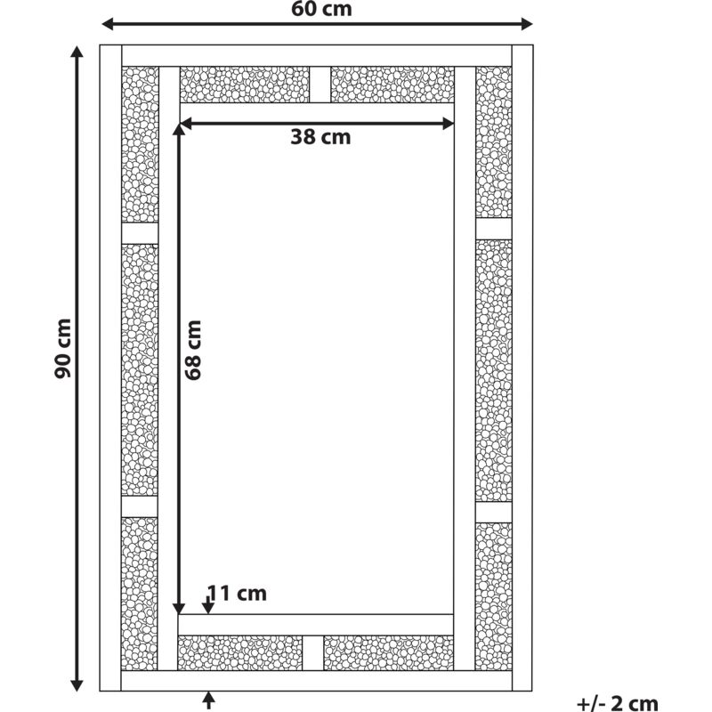 Specchio da Parete Argentato Rettangolare Accessorio Moderno 60x90