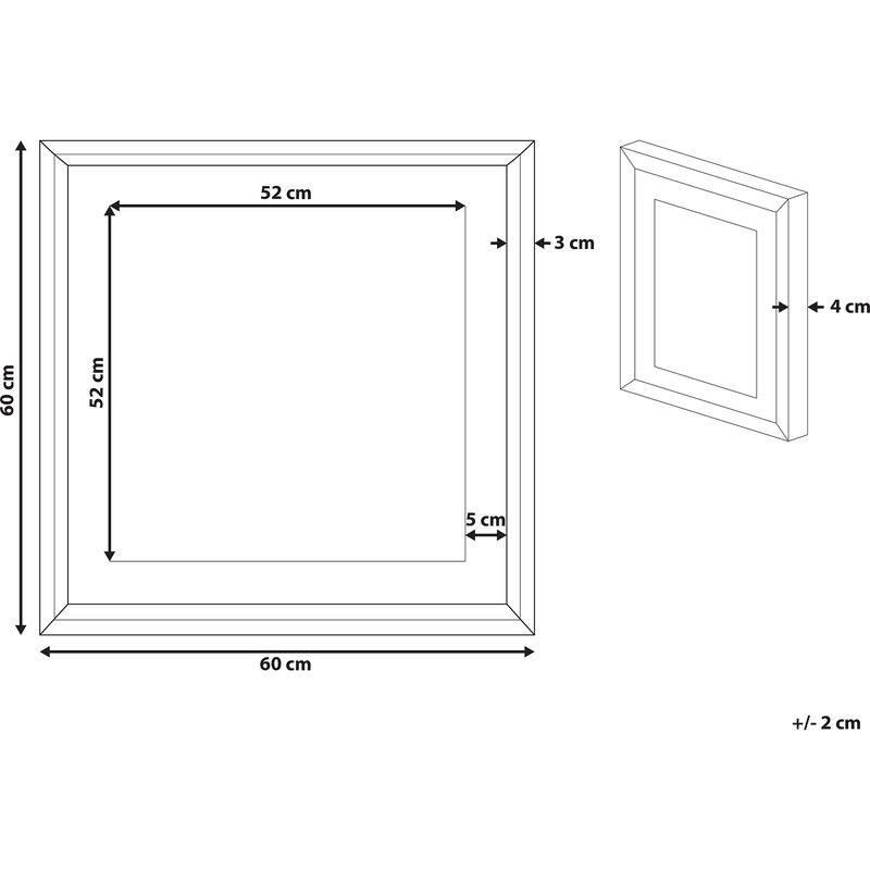 Quadro dipinto a rilievo vasellame 60x60 con cornice astratto figurativo -  7848