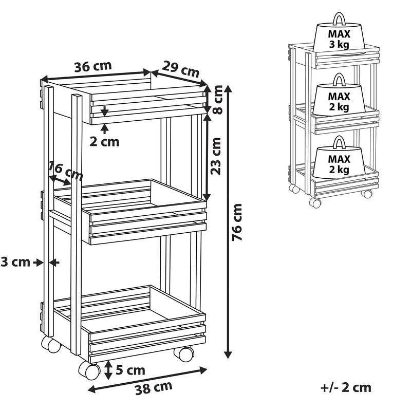 Carrello da Cucina New Light 0583