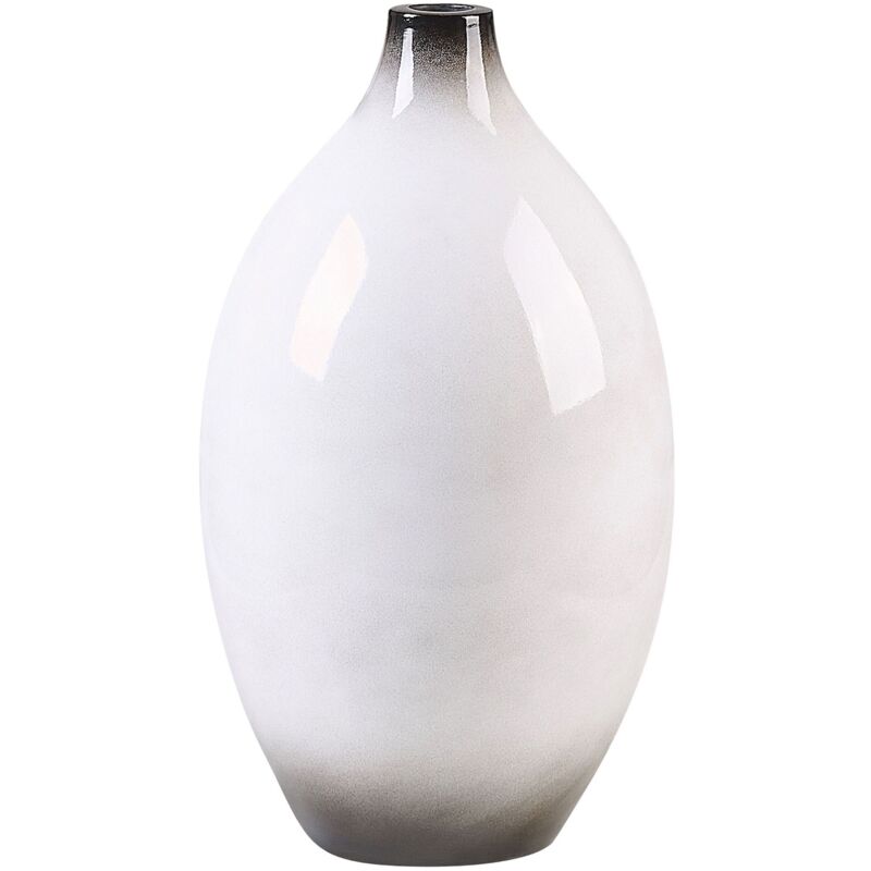 Vaso decorativo terracotta nero e bianco 35 cm KUALU 