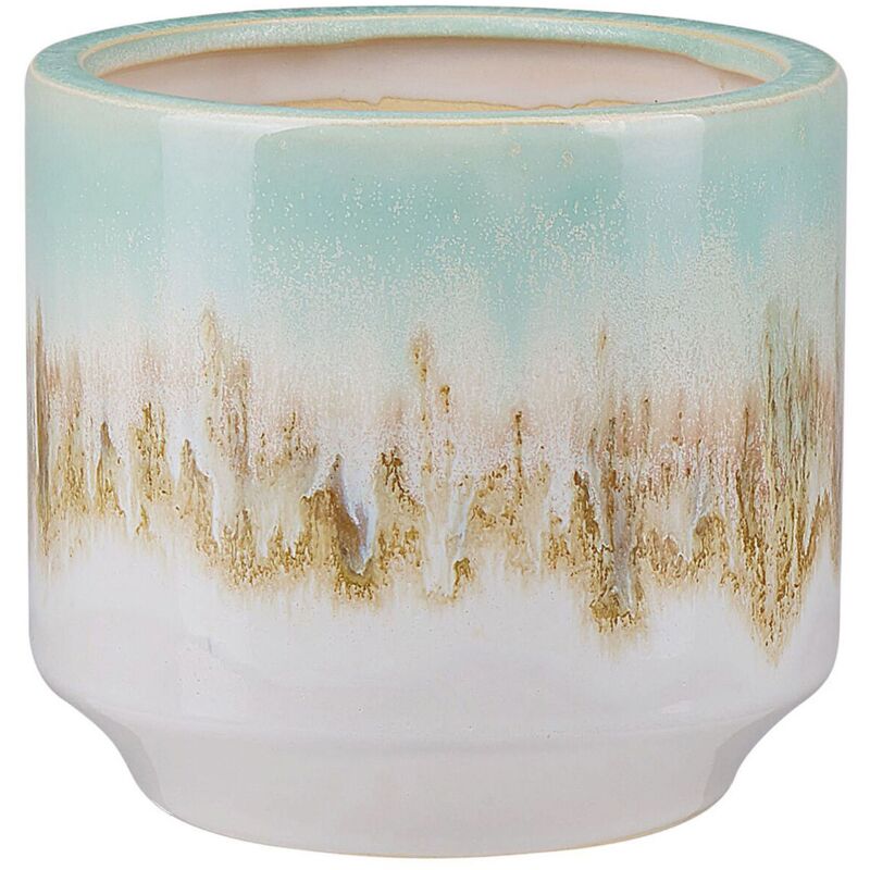 Vaso da fiori decorativo da interno in gres porcellanato argentata 20 cm  Cirta