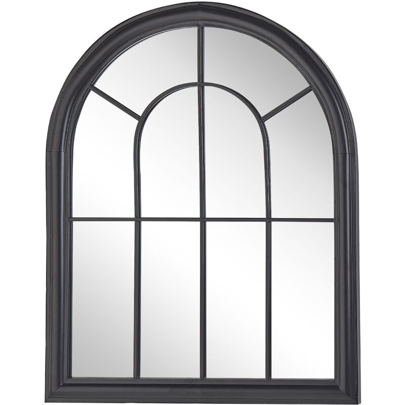 Specchio da parete in metallo nero 69 x 89 cm effetto antico tradizionale  forma di finestra vintage Embry