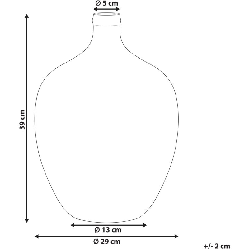 Vaso da fiori vetro azzurro 39 cm ROTI