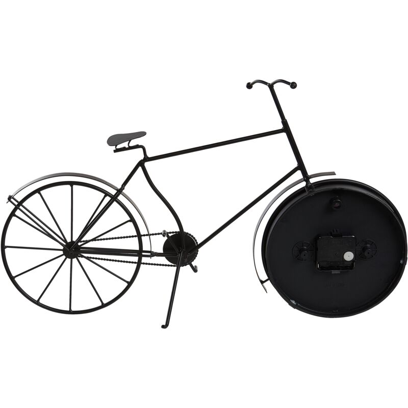 Orologio da tavolo in metallo nero 37 cm a forma di bicicletta Lillo
