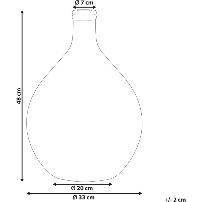 Vaso da fiori vetro marrone dorato 48 cm CHATNI