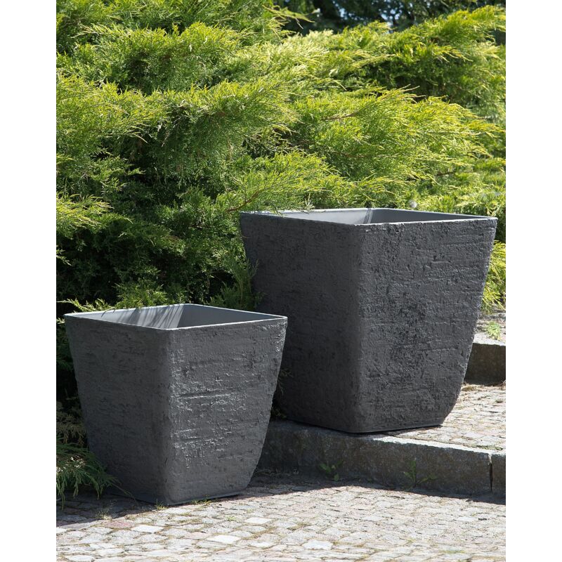 Base Quadrata Per Piedistallo In Pietra, Altezza 42 Cm, Superficie Di Appoggio 35 X 35 Cm, 74 Kg, Grigio Resistente Al Gelo In - 7