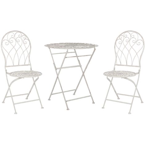 Relaxdays Mobili Da Balcone, Set Da 3, Tavolino Con 2 Sedie, Decorativi - Foto 10